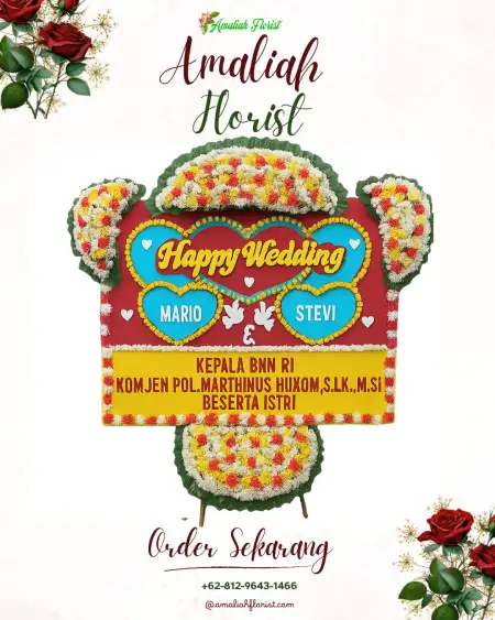 Papan Bunga Pernikahan Gedung Puspo Budoyo Tangerang